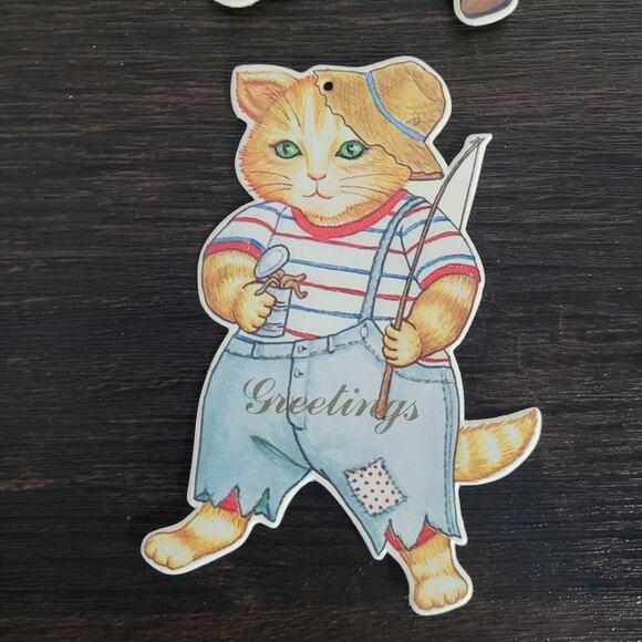 Kitty Cucumber's Friends "J.B. Buster" Set of 24 Vintage Gift Tags Cards Cottage - Picture 9 of 16